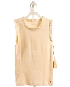 PINK CHICKEN  IVORY    KNIT TANK WITH RUFFLE