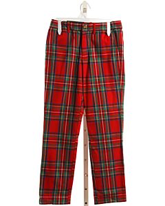 BROWN BOWEN & COMPANY  RED  PLAID  PANTS