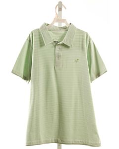 PROPERLY TIED  LT GREEN  STRIPED  KNIT SS SHIRT
