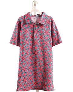 BLUE QUAIL  HOT PINK    KNIT SS SHIRT