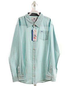 SOUTHBOUND  MINT  PLAID  DRESS SHIRT