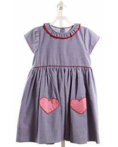 THE PROPER PEONY  CHAMBRAY   APPLIQUED DRESS