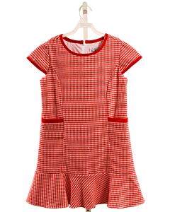FLORENCE EISEMAN  RED  HOUNDSTOOTH  DRESS