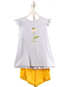 SQUIGGLES  LT BLUE  STRIPED APPLIQUED 2-PIECE OUTFIT