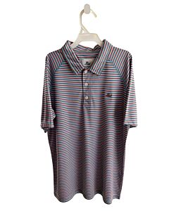 SOUTHBOUND  BLUE  STRIPED  KNIT SS SHIRT