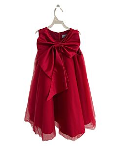 NANDUCKET  RED TULLE   PARTY DRESS WITH BOW