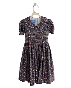 ANAVINI PURPLE FLORAL SMOCKED DRESS