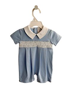 MADDIE & CONNER  BLUE KNIT  SMOCKED SHORTALL