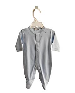 THE PROPER PEONY  BLUE   EMBROIDERED LAYETTE WITH PICOT STITCHING