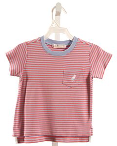 THE BEAUFORT BONNET COMPANY  RED  STRIPED  KNIT SS SHIRT