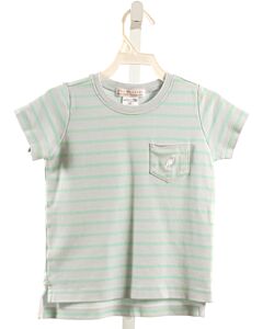 THE BEAUFORT BONNET COMPANY  MINT  STRIPED  KNIT SS SHIRT