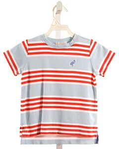 THE BEAUFORT BONNET COMPANY  RED  STRIPED  KNIT SS SHIRT