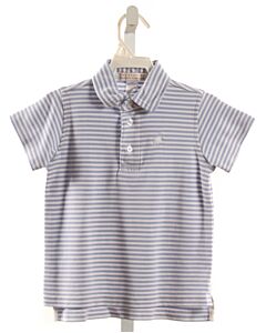 THE BEAUFORT BONNET COMPANY  LT BLUE  STRIPED  KNIT SS SHIRT