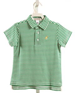 THE BEAUFORT BONNET COMPANY  GREEN  STRIPED  KNIT SS SHIRT