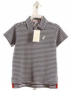 THE BEAUFORT BONNET COMPANY  NAVY  STRIPED  KNIT SS SHIRT