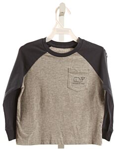 VINEYARD VINES  GRAY    KNIT LS SHIRT