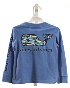 VINEYARD VINES  BLUE   PRINTED DESIGN KNIT LS SHIRT