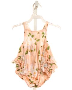 ANGEL DEAR  LT PINK  FLORAL  BUBBLE WITH RUFFLE