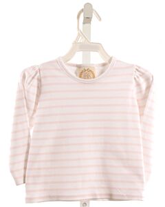 THE BEAUFORT BONNET COMPANY  LT PINK  STRIPED  KNIT LS SHIRT
