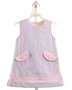 THE BEAUFORT BONNET COMPANY  BLUE SEERSUCKER STRIPED  DRESS