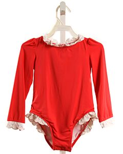THE BEAUFORT BONNET COMPANY  HOT PINK    1-PIECE SWIMSUIT WITH EYELET TRIM