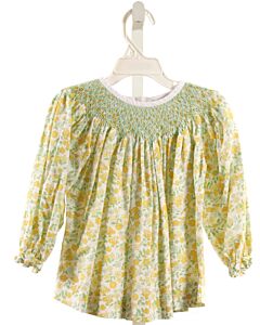 LULLABY SET  YELLOW  FLORAL SMOCKED SHIRT-LS