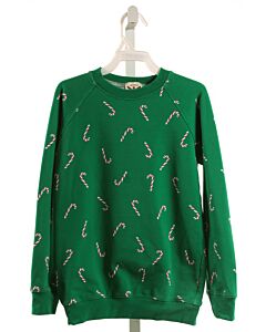 THE OAKS APPAREL   GREEN  PRINT  PULLOVER