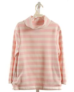 DUDLEY STEPHENS  LT PINK FLEECE STRIPED  PULLOVER