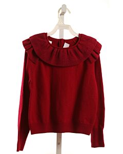 JACADI  CRIMSON    SWEATER WITH RUFFLE