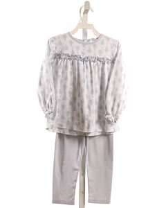 BABY BLISS  LT BLUE  FLORAL  2-PIECE OUTFIT WITH RUFFLE