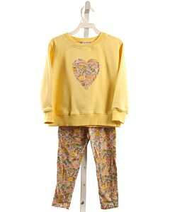 LILY ROSE  YELLOW   APPLIQUED 2-PIECE OUTFIT