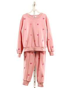 LOLA + THE BOYS  PINK   EMBROIDERED 2-PIECE OUTFIT