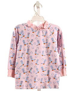 THE OAKS APPAREL   PINK  PRINT  PULLOVER