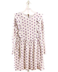 LILA + HAYES  PURPLE    KNIT DRESS WITH RUFFLE