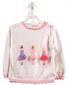 ZUBELS  WHITE    SWEATER WITH TULLE