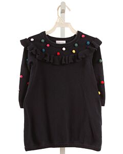 HANNA ANDERSSON  NAVY    KNIT DRESS WITH RUFFLE
