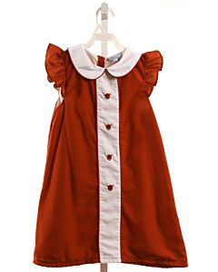 ANN + REEVES KIDS  BROWN   EMBROIDERED DRESS