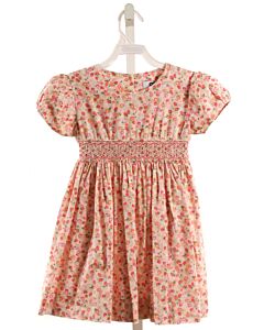 QUESTION EVERYTHING  PINK  FLORAL SMOCKED DRESS
