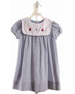 ANAVINI BLUE SEERSUCKER DRESS