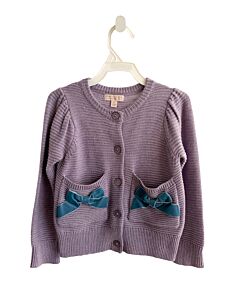 PINK CHICKEN  PURPLE    CARDIGAN WITH BOW