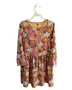 TEA  YELLOW  FLORAL  KNIT DRESS