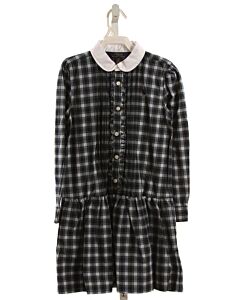 POLO BY RALPH LAUREN  NAVY  PLAID  DRESS WITH RUFFLE