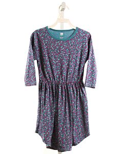 TEA  PURPLE  FLORAL  KNIT DRESS