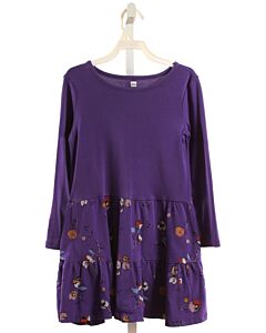 TEA  PURPLE  FLORAL  KNIT DRESS