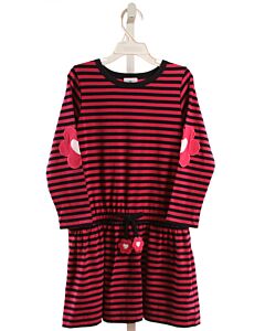 FLORENCE EISEMAN  PINK  STRIPED  KNIT DRESS