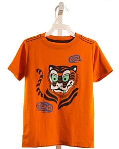 TEA  ORANGE   PRINTED DESIGN T-SHIRT
