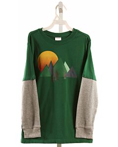 HANNA ANDERSSON  GREEN   PRINTED DESIGN KNIT LS SHIRT