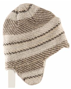 TEA  GRAY  STRIPED  HAT