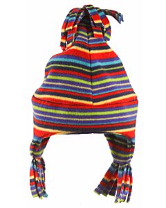 JOJO MAMAN BEBE  RED FLEECE STRIPED  HAT