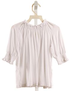 MINI BODEN  WHITE   SMOCKED KNIT SS SHIRT
